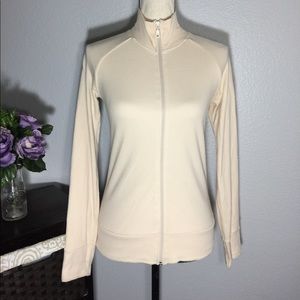 TOPSHOP Cream Full Zip Sweater Jacket